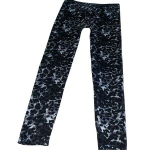 Minicci Black and Gray Leggings with Abstract Design